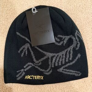 Arc'teryx Black and Gold Logo Beanie